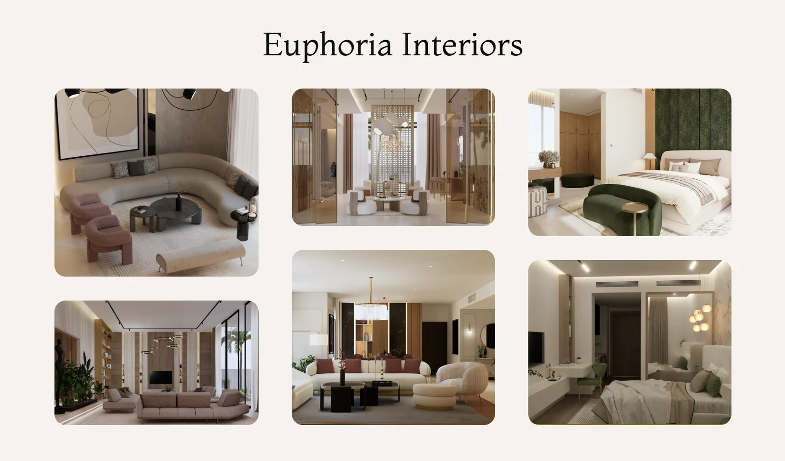 Euphoria Interiors project gallery from the top interior design firms in Dubai