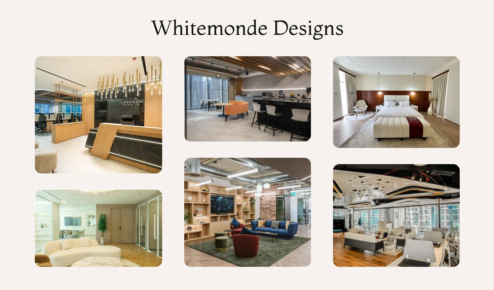 Whitemonde office and workplace projects among interior design firms in Dubai