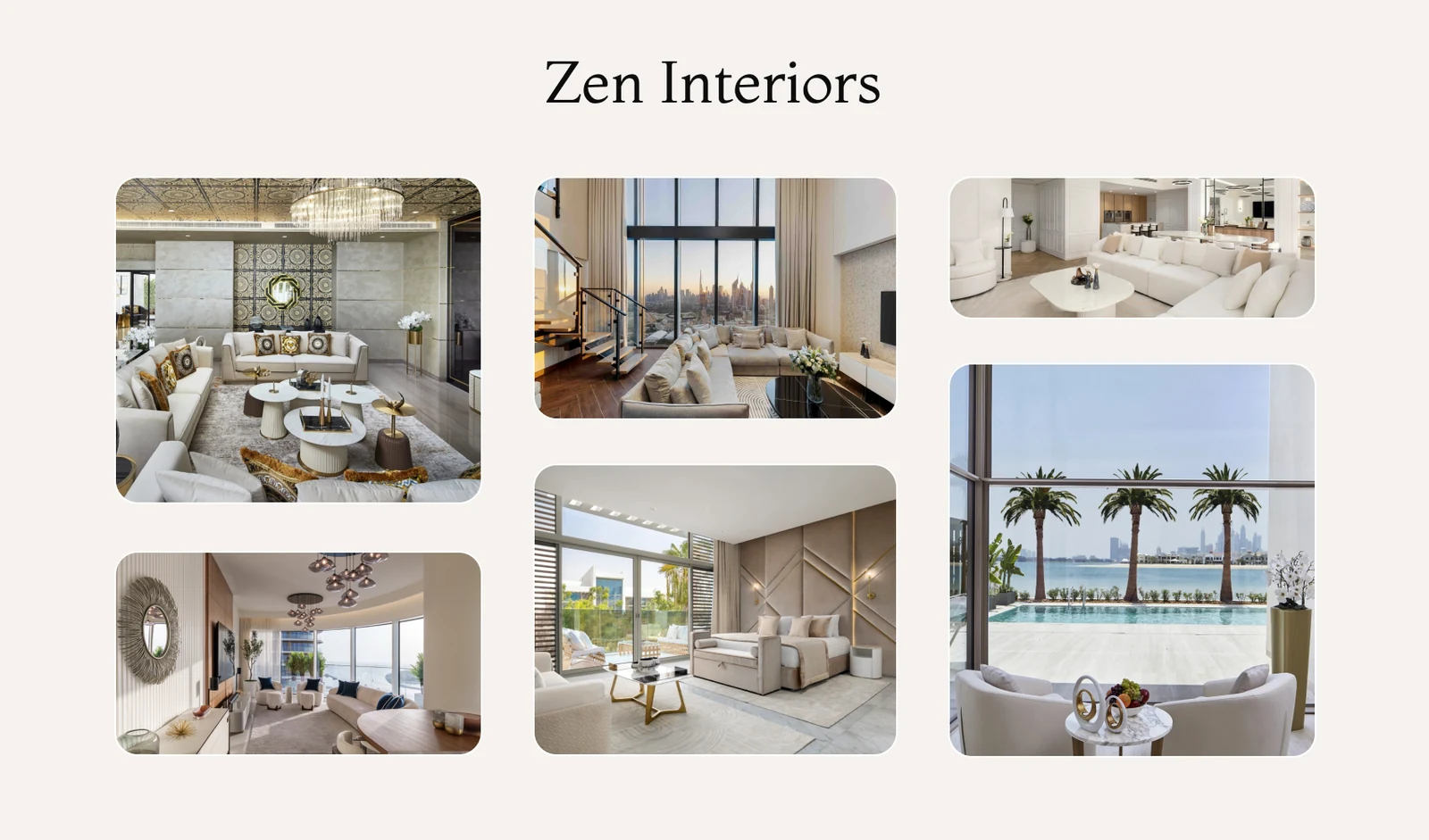 Zen Interiors furnished residences by an interior design firm in Dubai